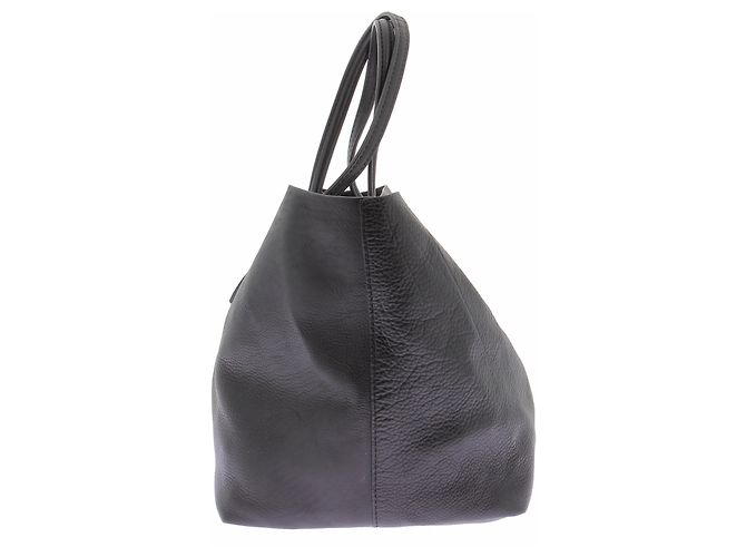 Borsa tote in pelle nera Massimo Dutti - vista 4