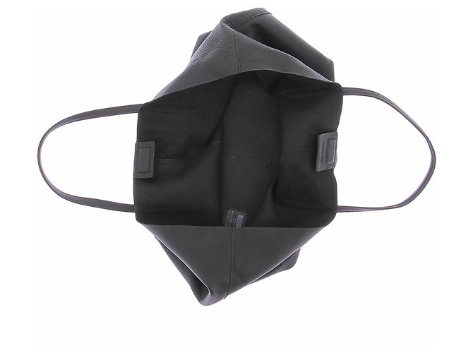 Borsa tote in pelle nera Massimo Dutti - vista 7