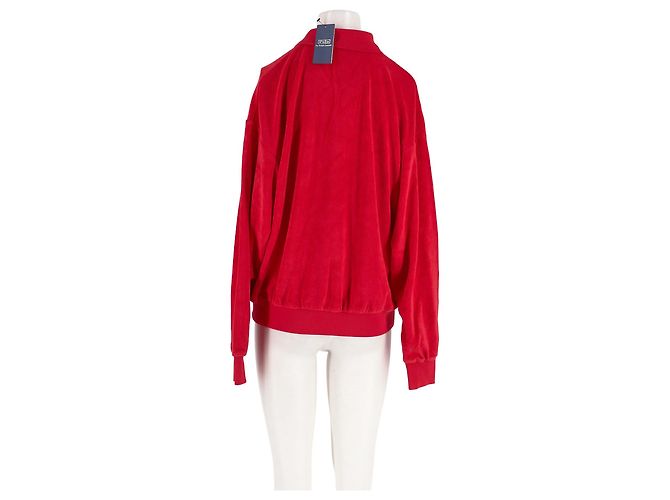Ralph Lauren Roter Baumwoll Polo Pullover Langarm - Ansicht 2