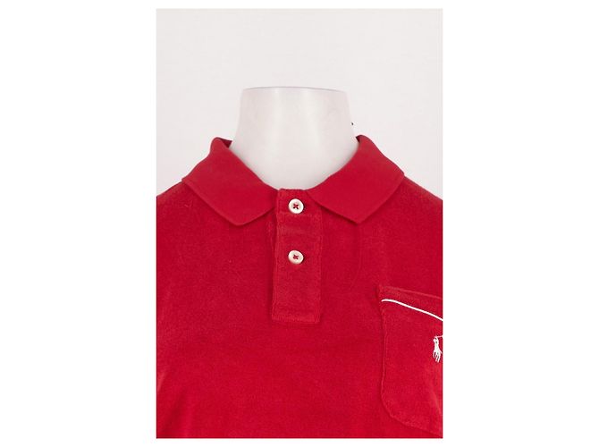 Ralph Lauren Roter Baumwoll Polo Pullover Langarm - Ansicht 5