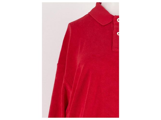 Ralph Lauren Roter Baumwoll Polo Pullover Langarm - Ansicht 6