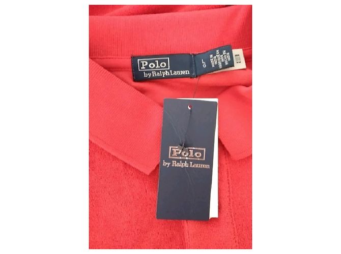 Ralph Lauren Roter Baumwoll Polo Pullover Langarm - Ansicht 7