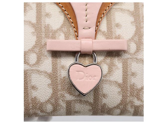 Christian Dior Romantic Pouch PVC Beige Silver - vista 12