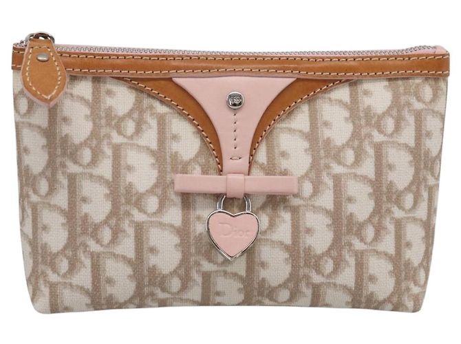 Christian Dior Romantic Pouch PVC Beige Silver - vista 2