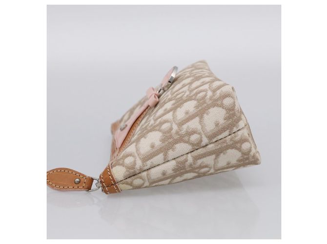 Christian Dior Romantic Pouch PVC Beige Silver - vista 4