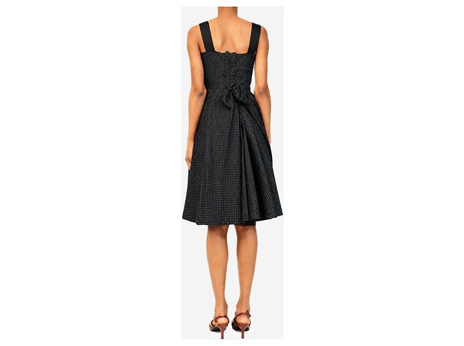 Prada Abito slip a micro pois nero e verde - size UK 6 - vista 2