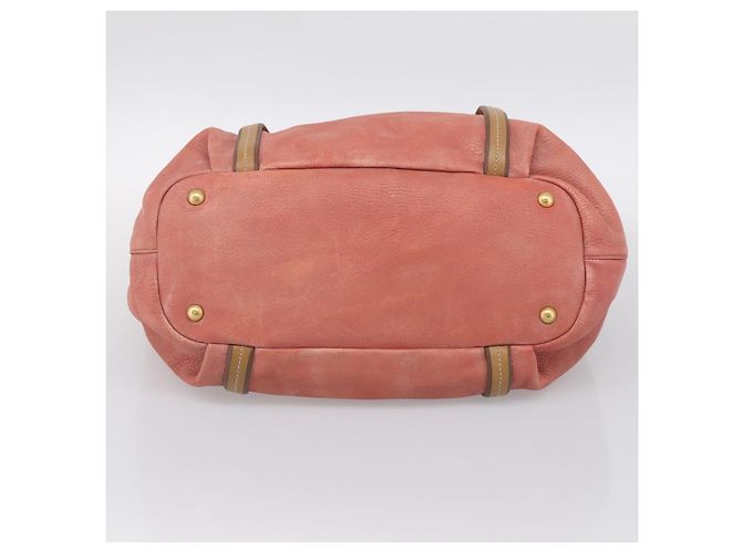 PRADA Hand Bag Vittero Dino Leather 2way Pink Gold - vista 11