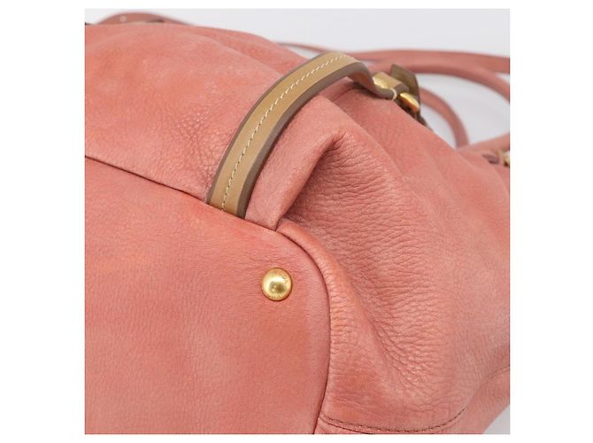 PRADA Hand Bag Vittero Dino Leather 2way Pink Gold - vista 12