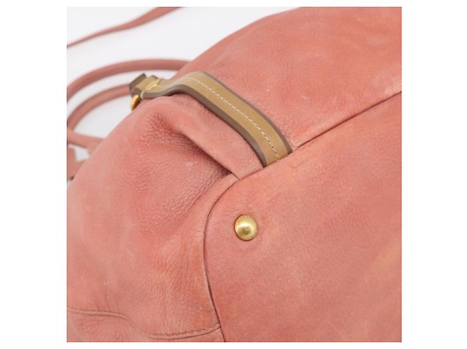 PRADA Hand Bag Vittero Dino Leather 2way Pink Gold - vista 13
