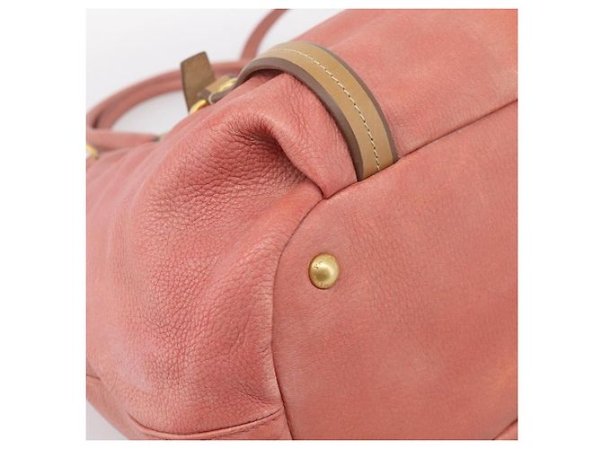 PRADA Hand Bag Vittero Dino Leather 2way Pink Gold - vista 15