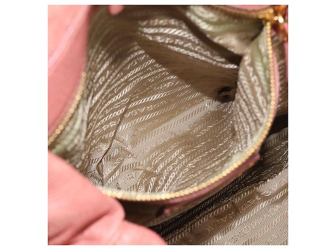 PRADA Hand Bag Vittero Dino Leather 2way Pink Gold - vista 30
