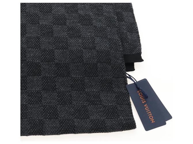 LOUIS VUITTON Eschar Petit Scarf Wool Black LV - vista 11