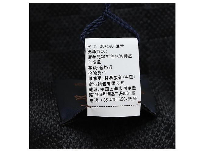 LOUIS VUITTON Eschar Petit Scarf Wool Black LV - vista 18