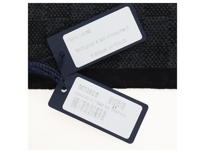 LOUIS VUITTON Eschar Petit Scarf Wool Black LV - vista 19