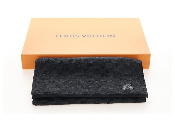LOUIS VUITTON Eschar Petit Scarf Wool Black LV - vista 20