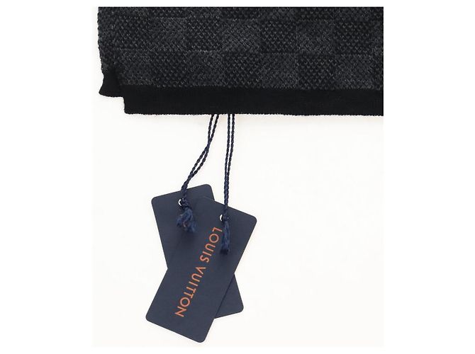 LOUIS VUITTON Eschar Petit Scarf Wool Black LV - vista 3