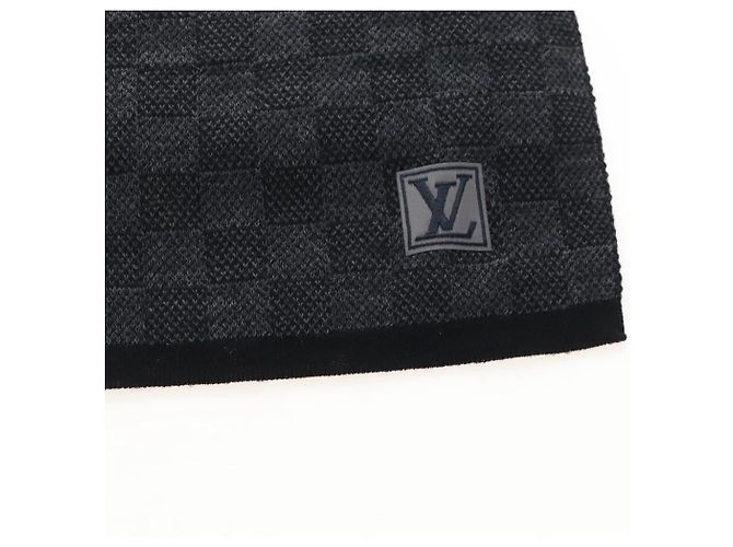 LOUIS VUITTON Eschar Petit Scarf Wool Black LV - vista 4