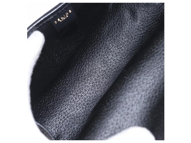 Céline CELINE Bolso de Mano de Lona Macadam PVC Cuero Negro Dorado - vista 17