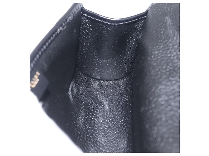 Céline CELINE Bolso de Mano de Lona Macadam PVC Cuero Negro Dorado - vista 18
