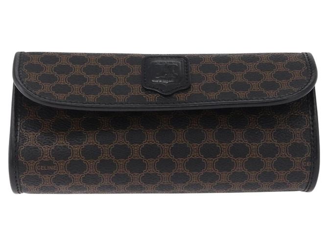 Céline CELINE Bolso de Mano de Lona Macadam PVC Cuero Negro Dorado - vista 2
