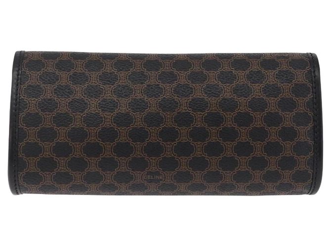 Céline CELINE Bolso de Mano de Lona Macadam PVC Cuero Negro Dorado - vista 3