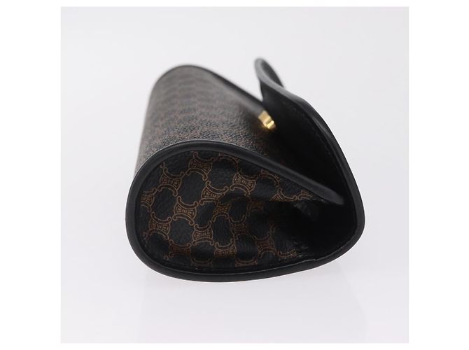 Céline CELINE Bolso de Mano de Lona Macadam PVC Cuero Negro Dorado - vista 4