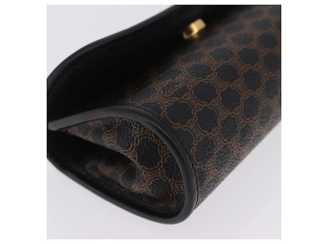Céline CELINE Bolso de Mano de Lona Macadam PVC Cuero Negro Dorado - vista 8
