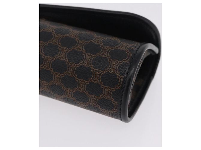 Céline CELINE Bolso de Mano de Lona Macadam PVC Cuero Negro Dorado - vista 9