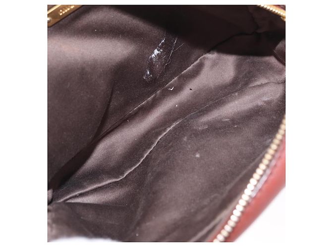 Miu Miu Chain Shoulder Bag Leather Brown Gold - vista 12
