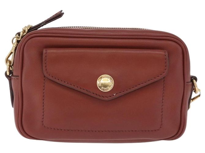 Miu Miu Chain Shoulder Bag Leather Brown Gold - vista 13