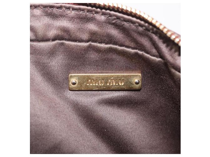 Miu Miu Chain Shoulder Bag Leather Brown Gold - vista 19