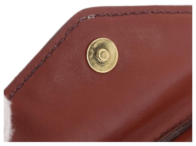 Miu Miu Chain Shoulder Bag Leather Brown Gold - vista 23