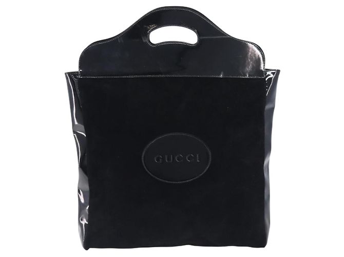 GUCCI Sac à main daim Outlet Noir 002 8000 - vue 2