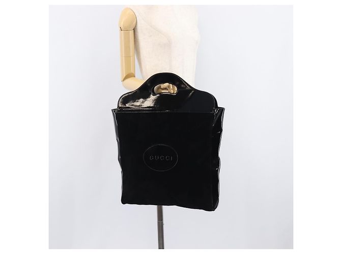 GUCCI Sac à main daim Outlet Noir 002 8000 - vue 22