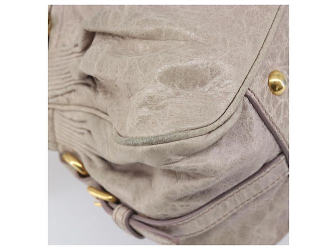 Miu Miu Hand Bag Leather 2way Beige Gold - vista 15