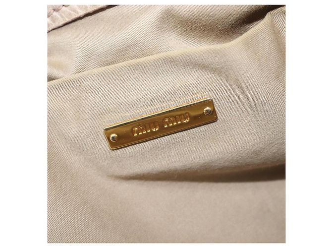 Miu Miu Hand Bag Leather 2way Beige Gold - vista 21