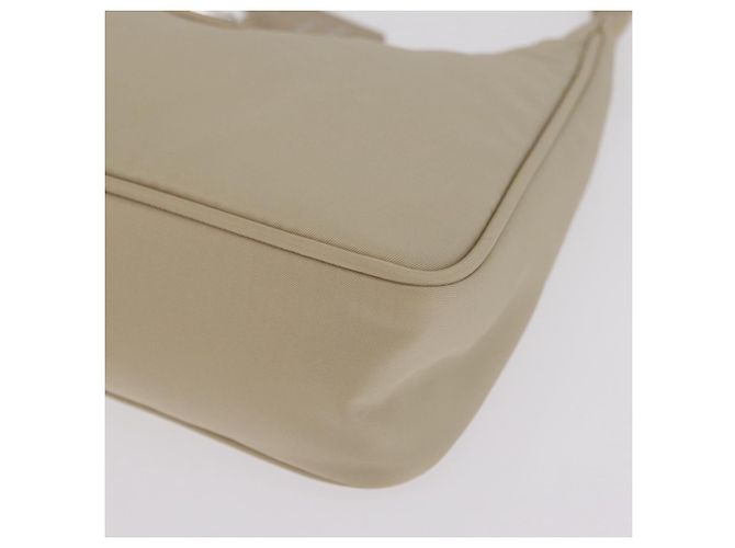 PRADA Bolsa de Mão Nylon Beige Silver - vista 16
