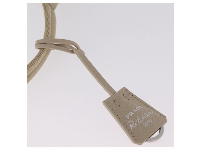 PRADA Bolsa de Mão Nylon Beige Silver - vista 19