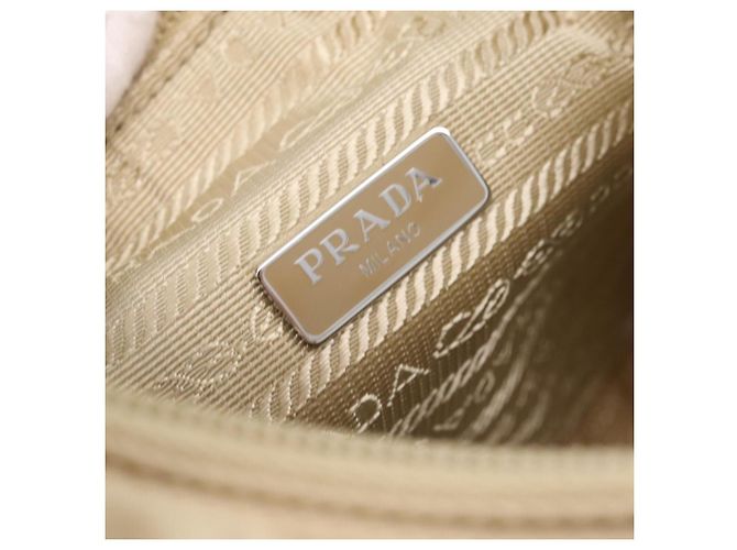 PRADA Bolsa de Mão Nylon Beige Silver - vista 22