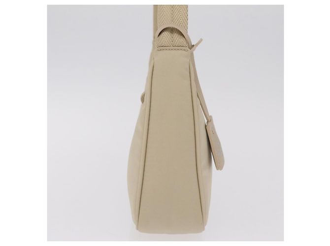 PRADA Bolsa de Mão Nylon Beige Silver - vista 4