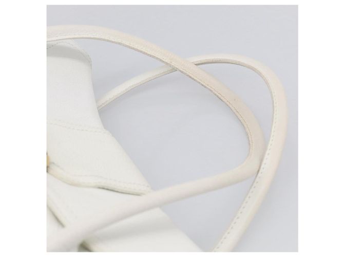 Céline CELINE Bolso de mano de piel blanco tono dorado - vista 14