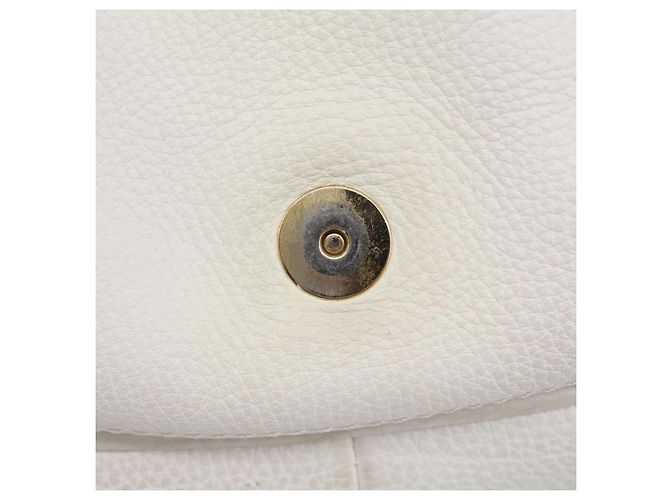 Céline CELINE Bolso de mano de piel blanco tono dorado - vista 22