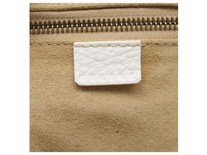 Céline CELINE Bolso de mano de piel blanco tono dorado - vista 23