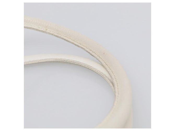 Céline CELINE Bolso de mano de piel blanco tono dorado - vista 8