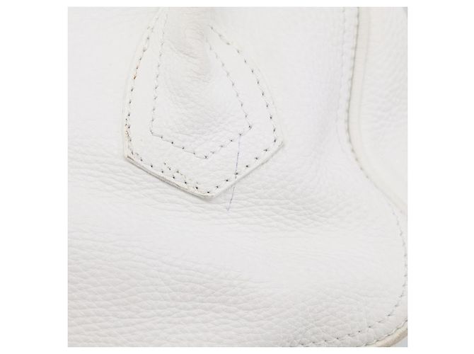 Céline CELINE Bolso de mano de piel blanco tono dorado - vista 9