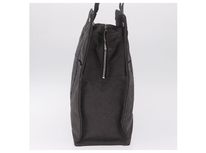 Hermès HERMES Her Line GM Hand Bag Canvas Gray Silver - vista 4