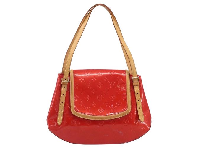 LOUIS VUITTON Monogram Vernis Biscayne Bay GM Bag Red M91287 LV - vista 13