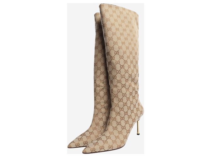 Gucci Botas altas Bombshell GG marrón - talla EU 39 - vista 2