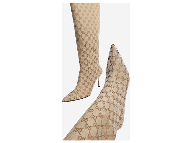 Gucci Botas altas Bombshell GG marrón - talla EU 39 - vista 4