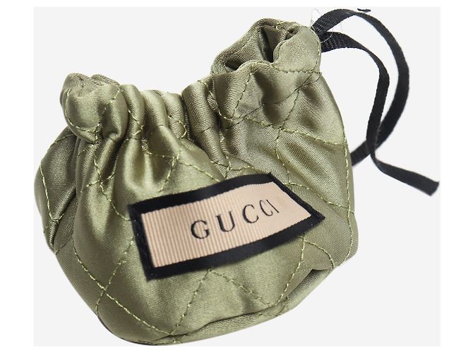 Gucci Broche tête de chat en cristal doré - vue 5